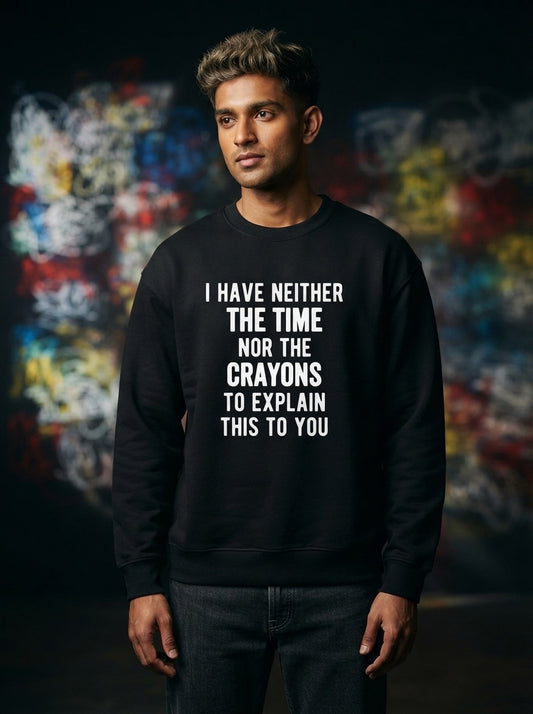 Time Crayon Black Sweatshirt