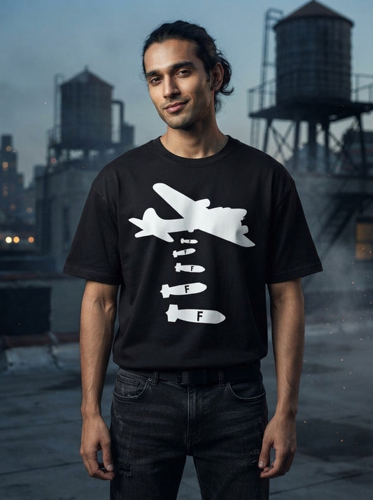 Dropping FBombs Black Oversized Tee
