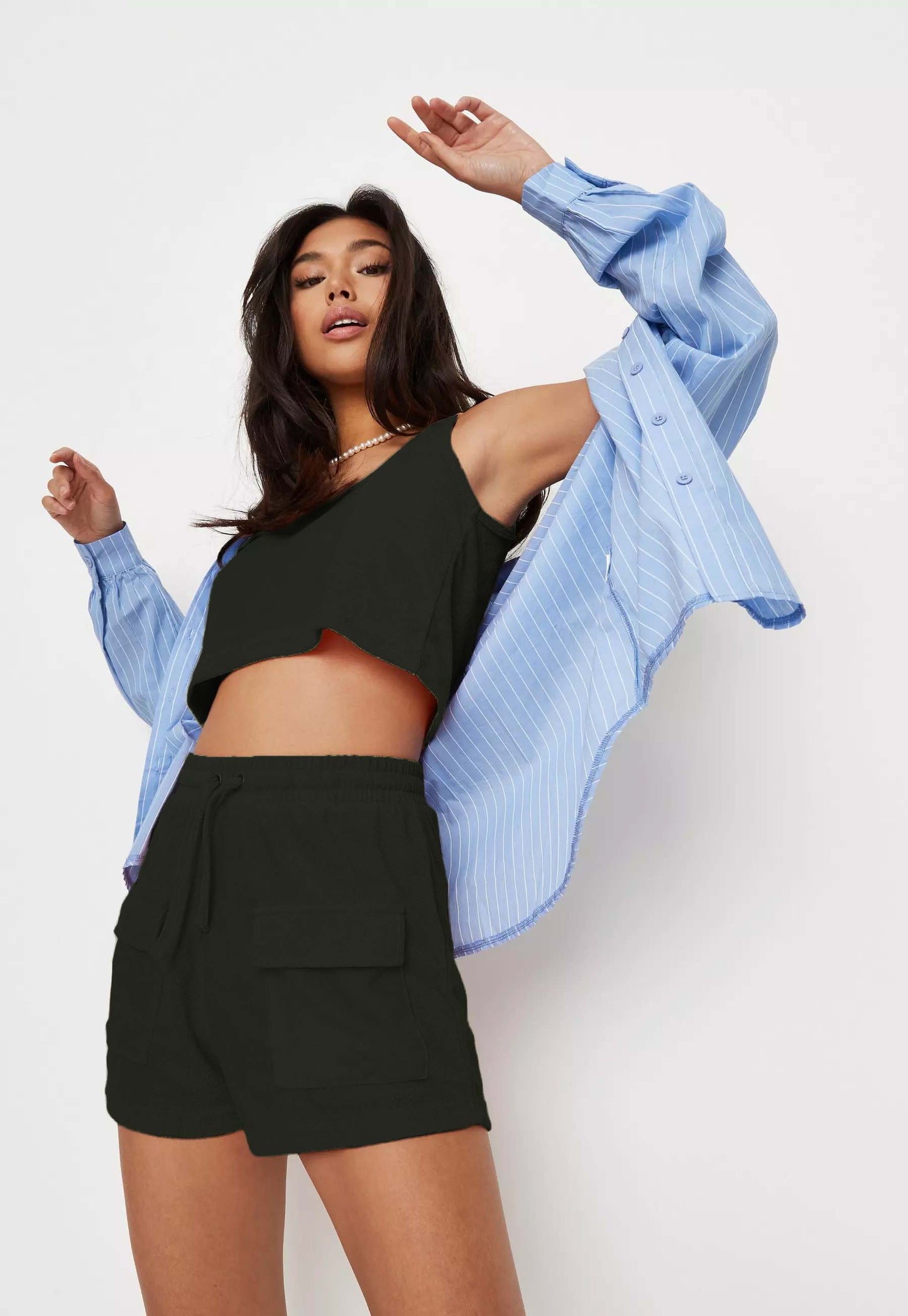 Cool Summer Combo Top WIth Shorts