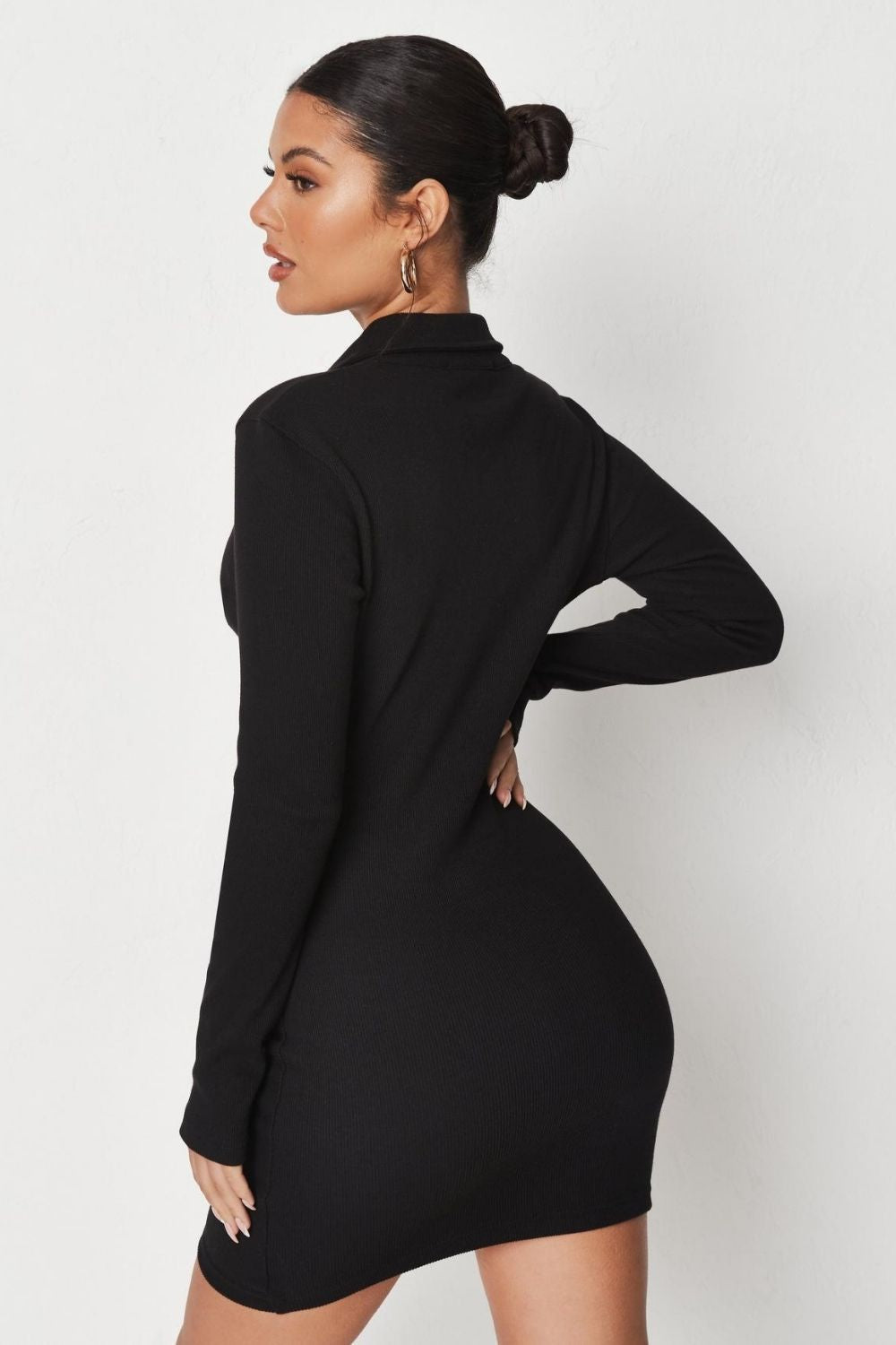 Front Open Mini Dress