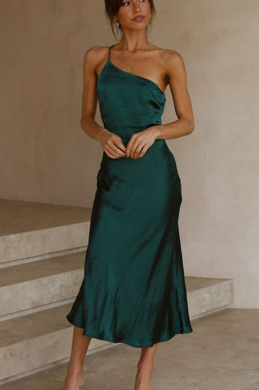 Girl From Mars Forest Green Party Dress