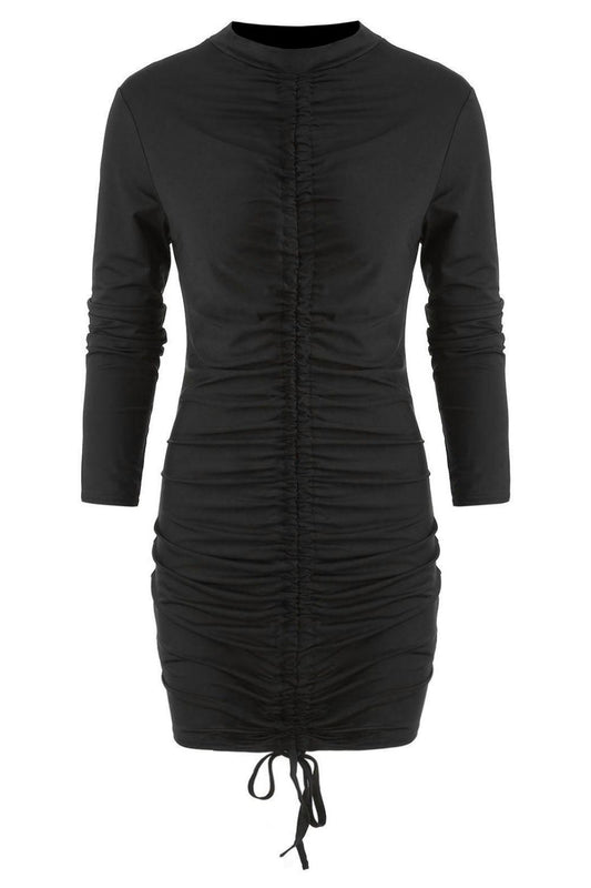 I Didnt Do It Full Sleeve Black Dress