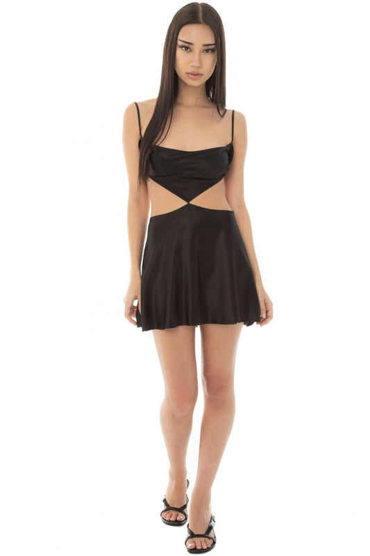 Lets Talk About It Black Mini Dress