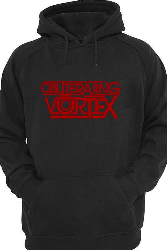 Black Hoodie With Logo Print