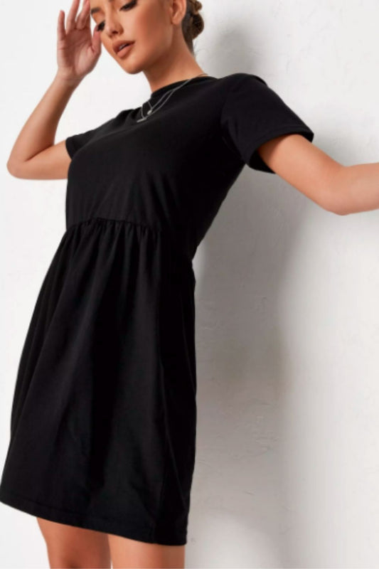 Short Sleeve Smock Dress