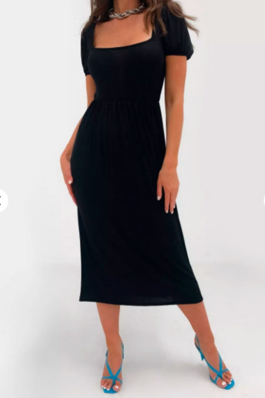 Square Midi Smock Dress