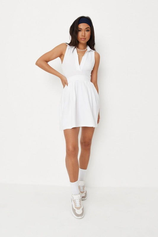 White basic tennis dress