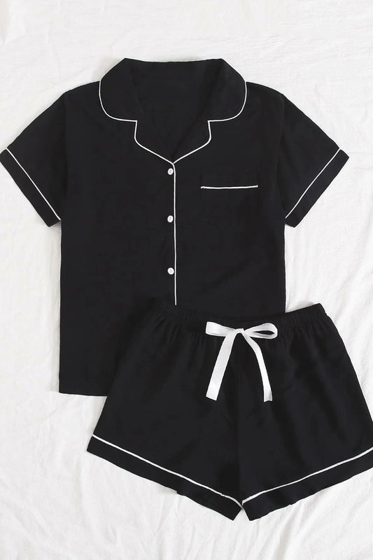 Contrast lapel PJ