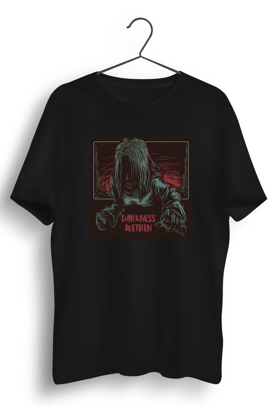 Darkness Within Graphic Printed Black Tshirt