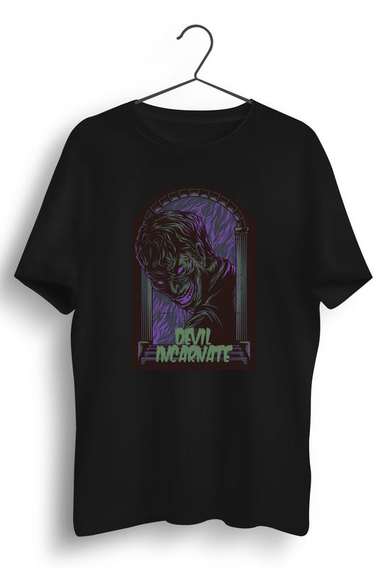 Devil Incarnate Graphic Printed Black Tshirt
