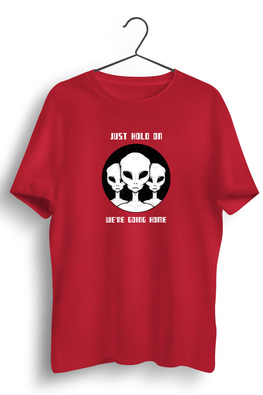 Going Home Graphic Printed Red Tshirt