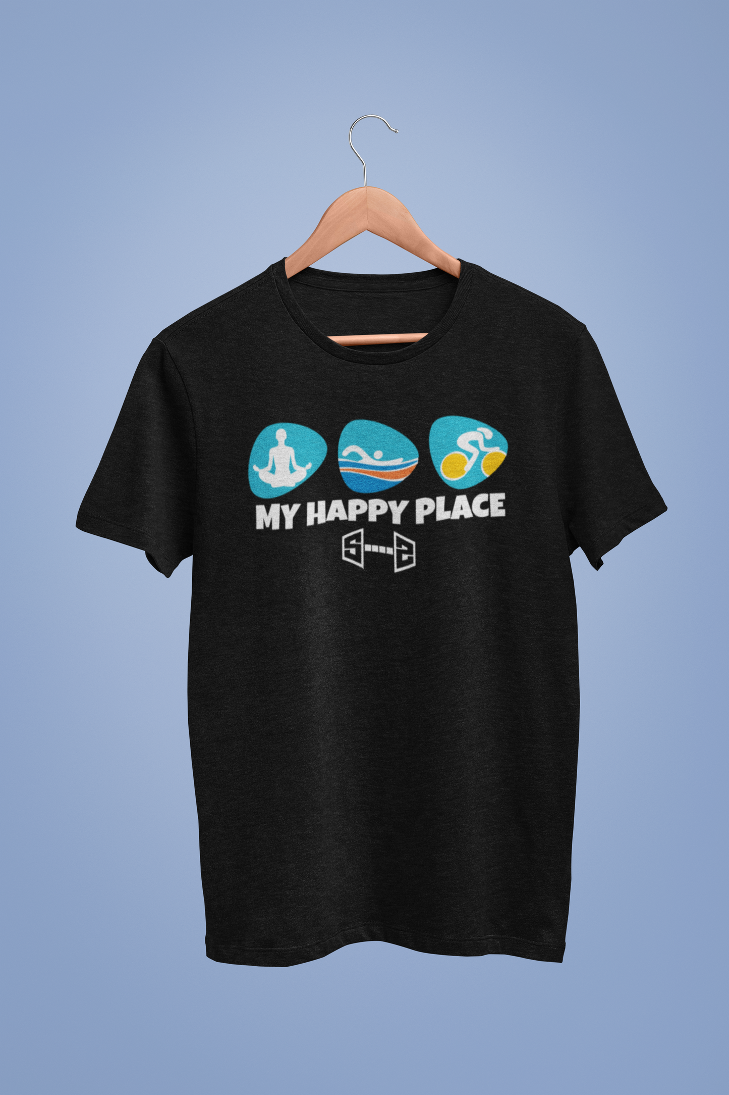 My Happy Place Black Tshirt