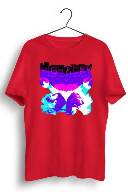 High and Dry Graphic Printed Red Tee
