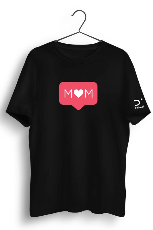 Mom Graphic Printed Black Tshirt